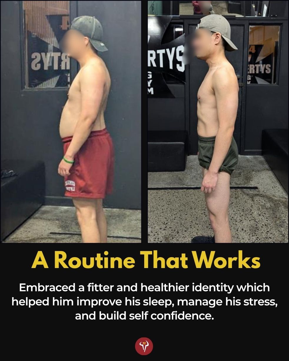 Aaron's before and after transformation: A Routine That Works