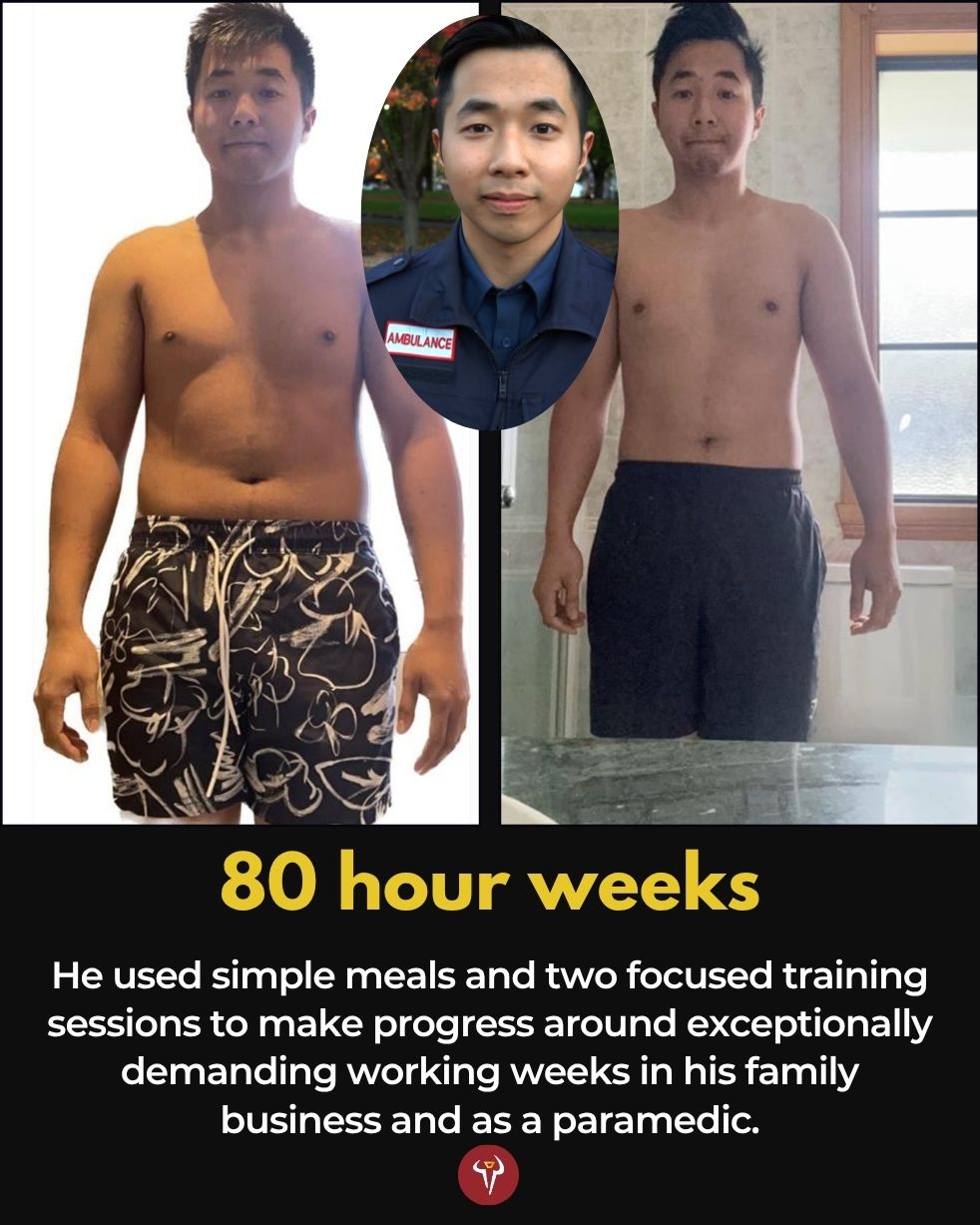 Jeremy's before and after transformation: 80 Hour Weeks
