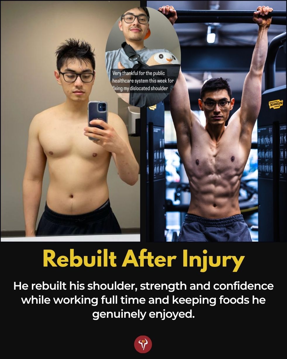Yoong Wai's before and after transformation: Rebuilt After Injury